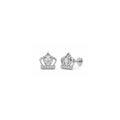 Crown Design 925 Sterling Silver Stud Earrings