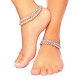 Alookaran Silver Anklets for Women - Beauty Bells