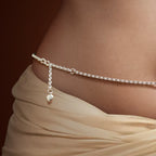 Alookaran Silver Belly Chain for Women - Camelia