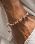 Alookaran Silver Rudraksham Single Layer Bracelet