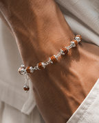 Alookaran Silver Rudraksham Single Layer Bracelet