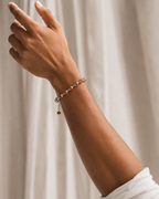 Alookaran Silver Rudraksham Single Layer Bracelet