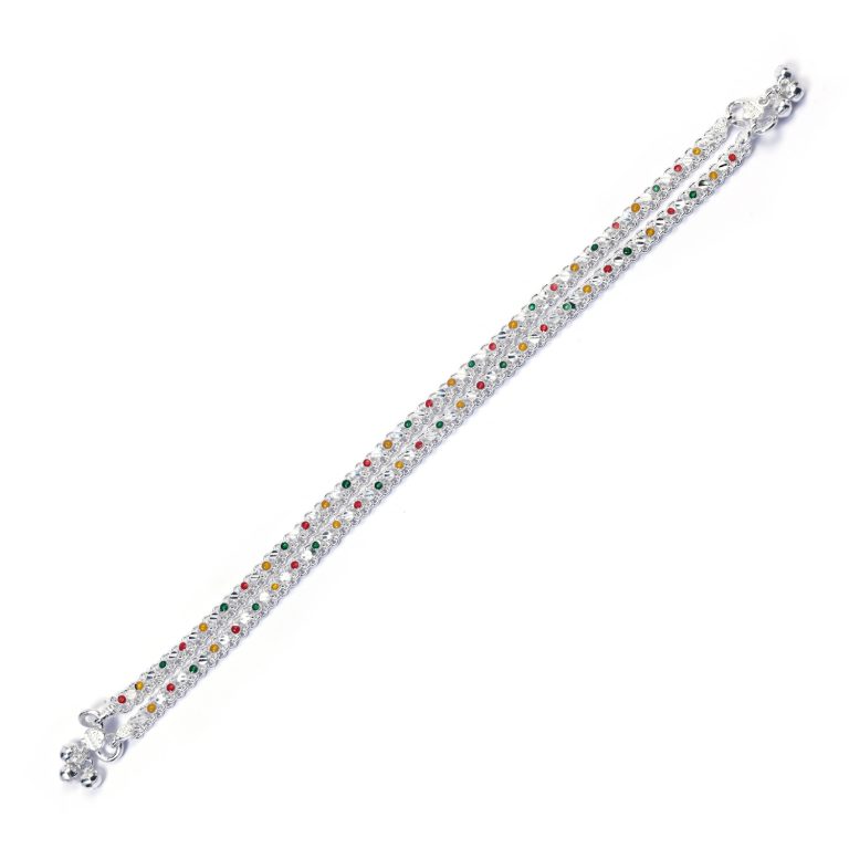 Magnolia BIS Hallmarked Silver Anklets