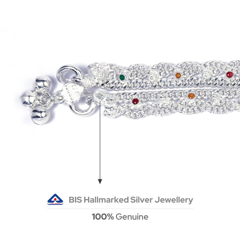 Morning Glory BIS Hallmarked Silver Anklets