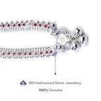 Alookaran Silver Anklets for Women - Paradise