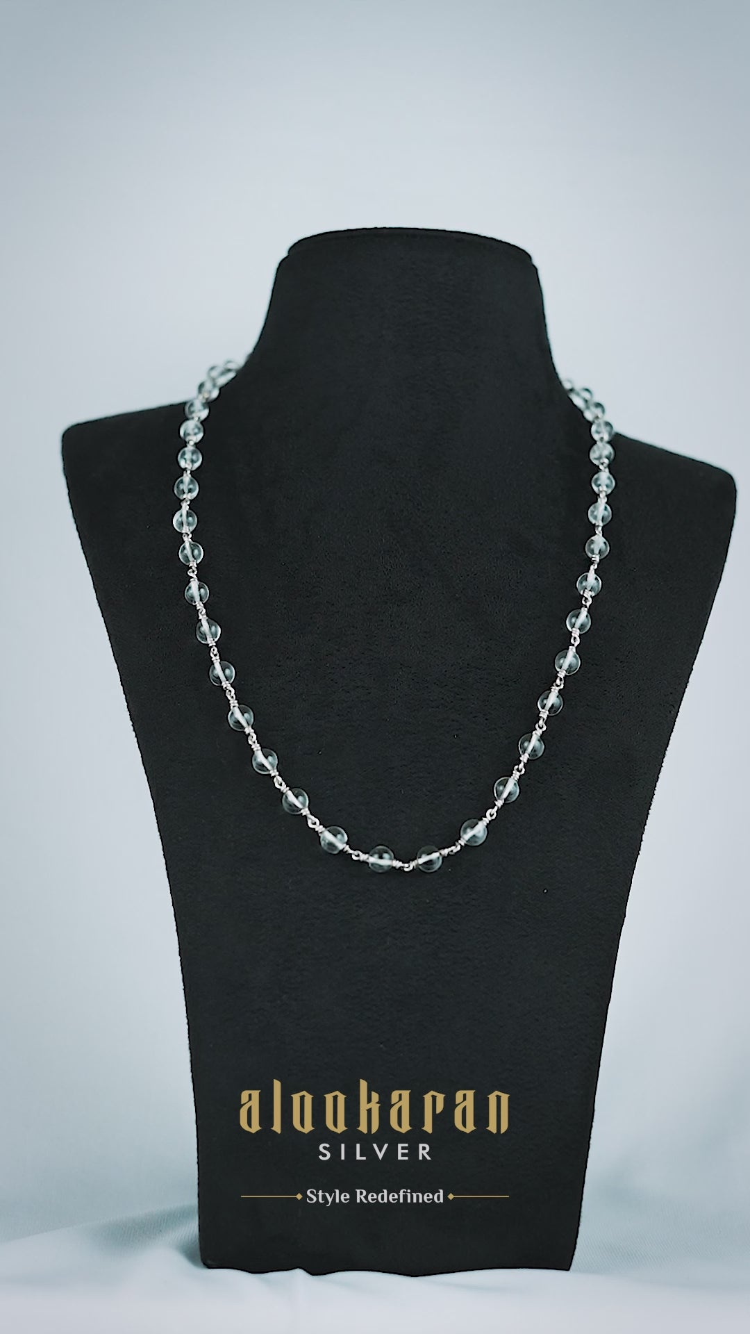 Sphadikam Silver Chain