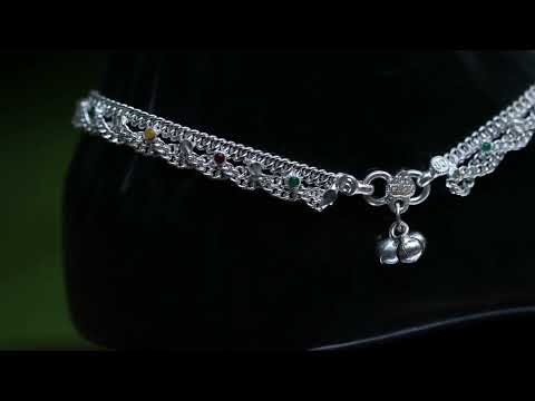 Morning Glory BIS Hallmarked Silver Anklets