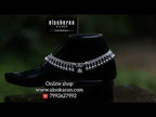 Alookaran Silver Anklets for Women - Bourbon