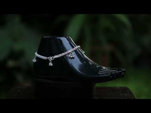 Glitter Me BIS Hallmarked Silver Anklets