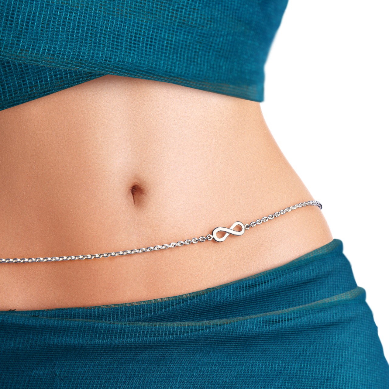 Camelia Silver Belly Chain  Silver Waist Chain Online India
