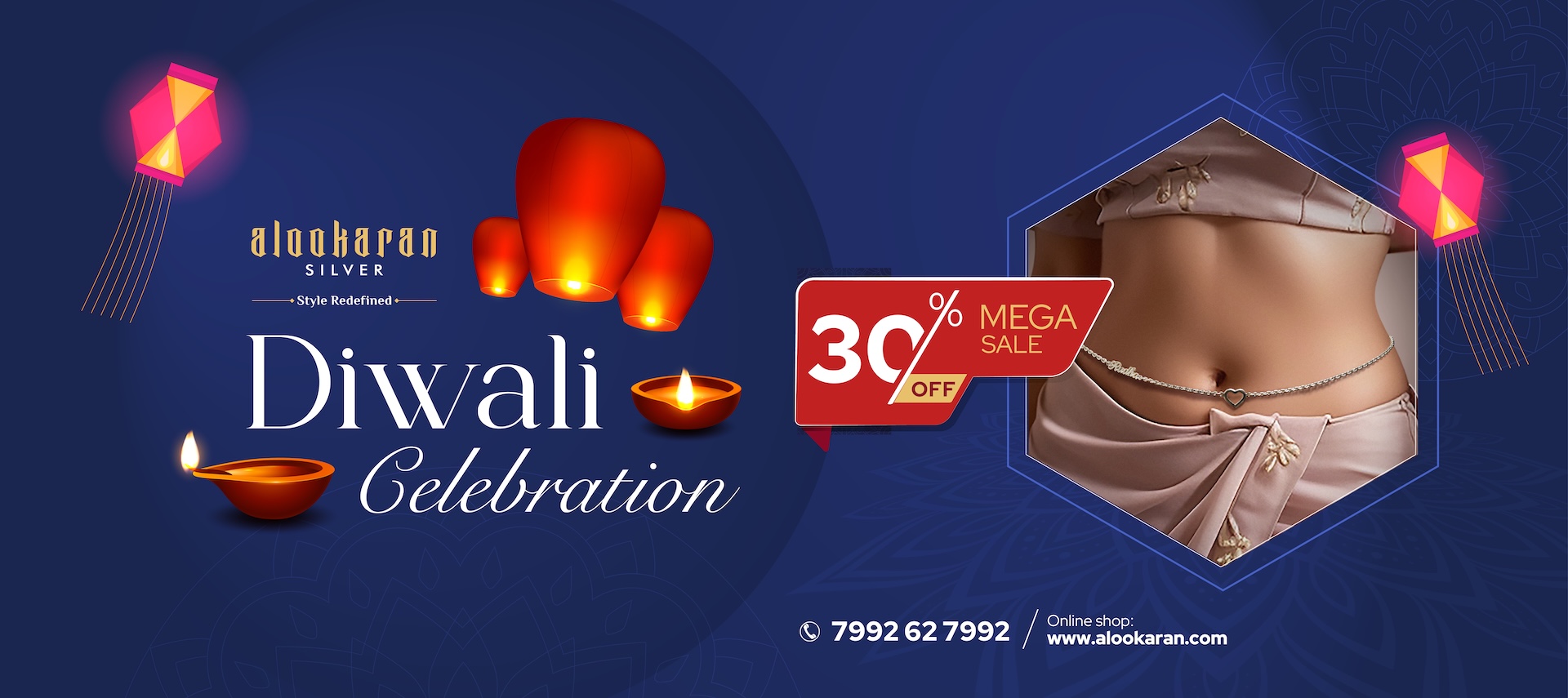 Website Banner Silver-Diwali